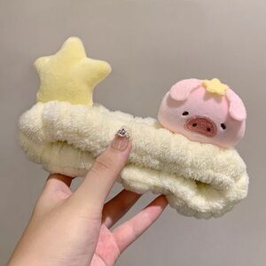 Adorable Pig and Star Plush Headband